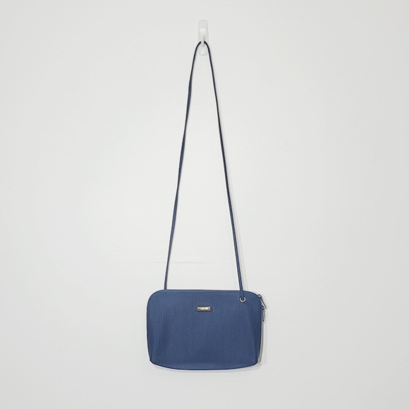 Vintage Handbags - Goldco Vintage Blue Casual Cross Body Purse Shoulder Bag Zipper Conpartments